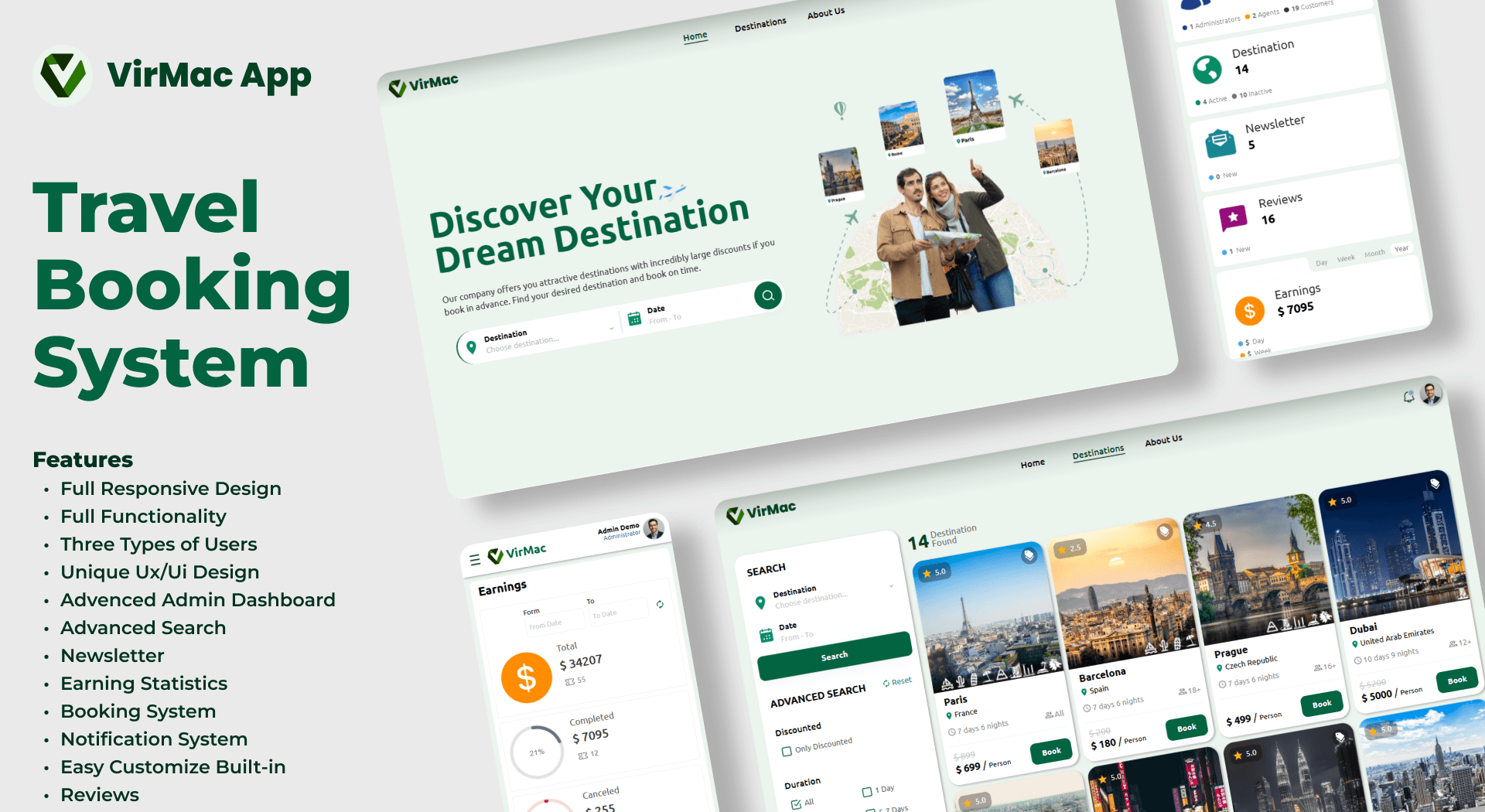 Fully functional Travel Booking System built with Bubble.io