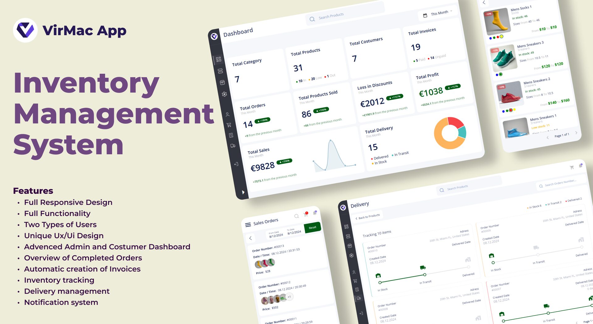 Fully functional Inventory Management System built with bubble.io